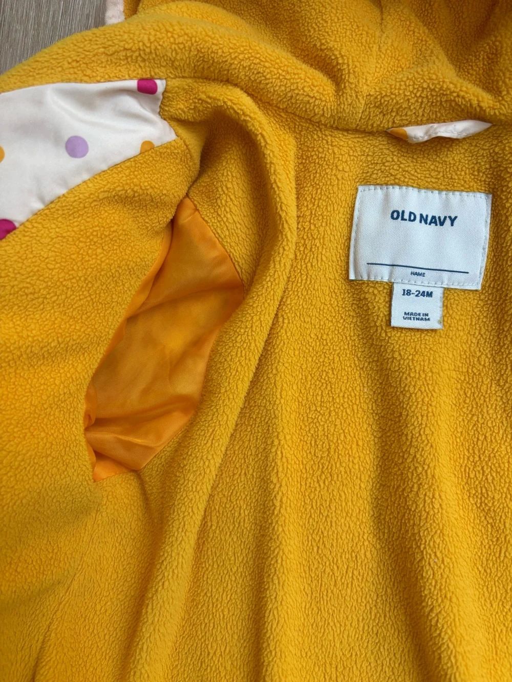 Old Navy Kids Polka Dot Puffer Jacket - Size 18-24m